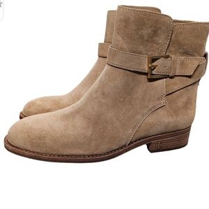 TORY BURCH Brooke beige suede Ankle Booties size 5 New